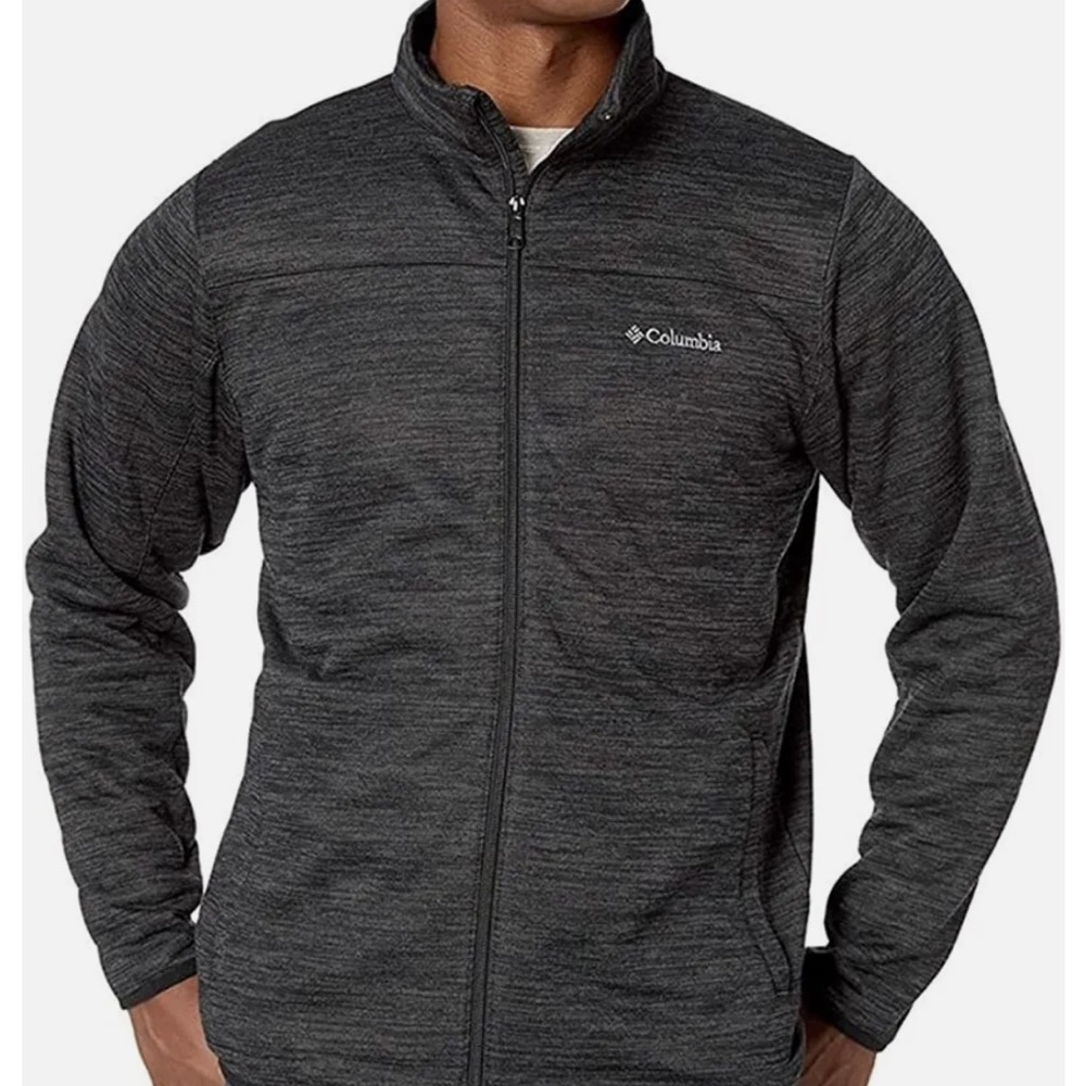 Columbia Men’s Full-Zip Fleece Lined Jacket| Super Soft Black Heather| Large